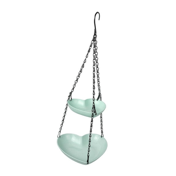 Vsenkes Hanging Birdfeeder Creative Ideal Gifts Bird Bath for Balcony Porch Courtyard Green
