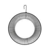 Vsenkes Hanging Peanut Wreath Bird Feeder Metal Premium Decorative with Hanging Hook Black