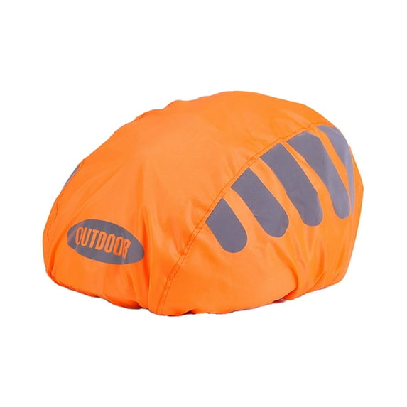 Vsenkes Helmet Rain Cover Cycling Helmet Cover for Hunting Camping Traveling Orange