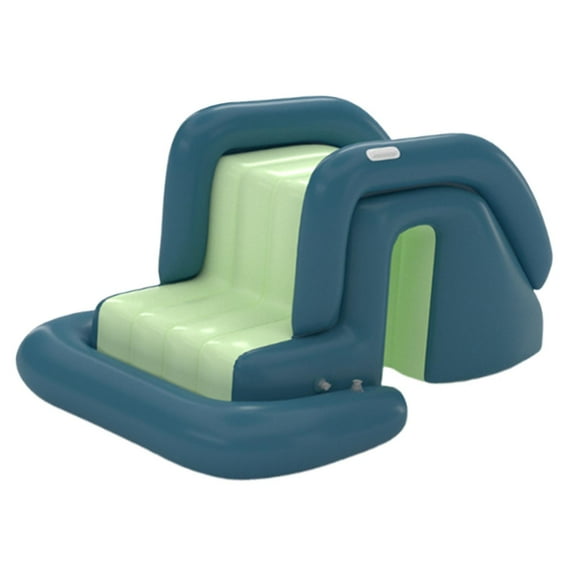 Vsenkes Inflatable Pool Slide Inflatable Play Center for Balcony Yard Summer Parties Green