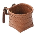 thumbnail image 1 of Vsenkes Kids Bike Basket Bike Accessories Compact Decoration Handmade Storage Basket Brown, 1 of 9
