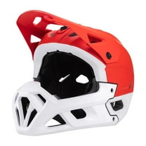 Vsenkes Mountain Bike Helmet Mountain & Road , Lightweight, Ventilation, Breathable with Removable Chin Pad, Cycling Helmet Red White