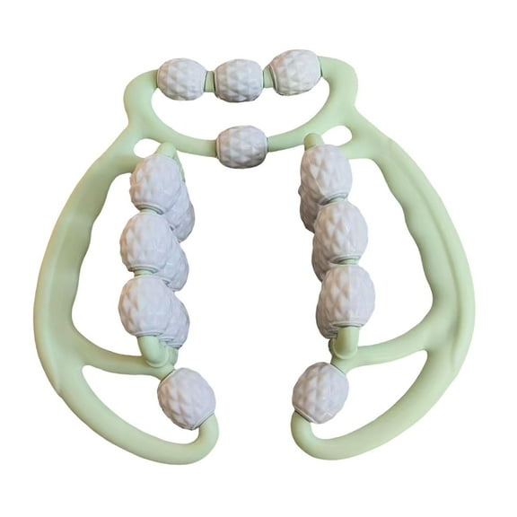 Vsenkes Muscle Relax Roller 24 Wheels Sturdy for Bodybuilding Equipment Exercise Arm green