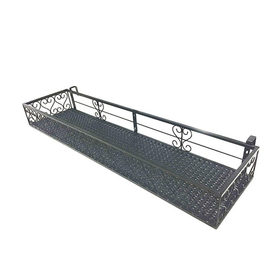 Vsenkes Plant Railing Shelf Hanging Railing Planter for Garden Fence Railing Balcony 60cmx25cmx12cm