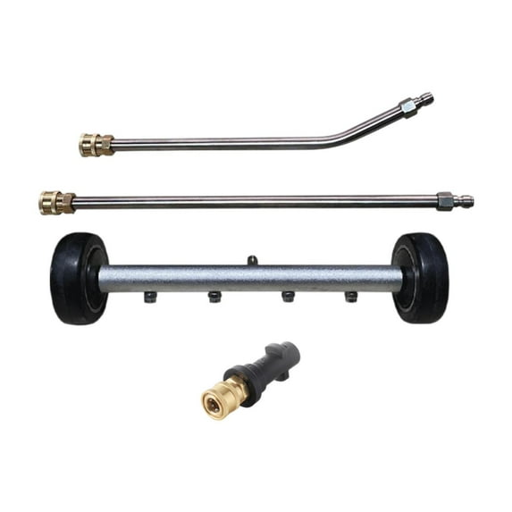 Vsenkes Pressure Undercarriage Cleaner 4 Nozzle 4000 PSI for Patio Driveway Sidewalk Gray Wheel