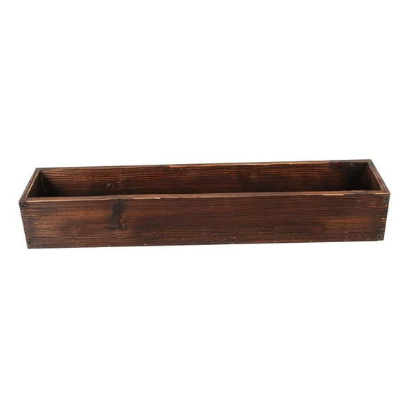Vsenkes Rectangle Wood Planter Box Storage Box Housewarming Gift Plant Pot Flower Pot for Office Balcony Indoor, Outdoor Plants Patio 50cmx14cmx8cm