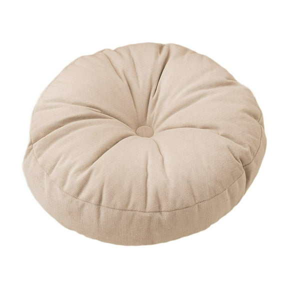 Vsenkes Round Floor Pillow Floor Cushion for Indoor Bedroom Home Couch Chair Bed Car Beige