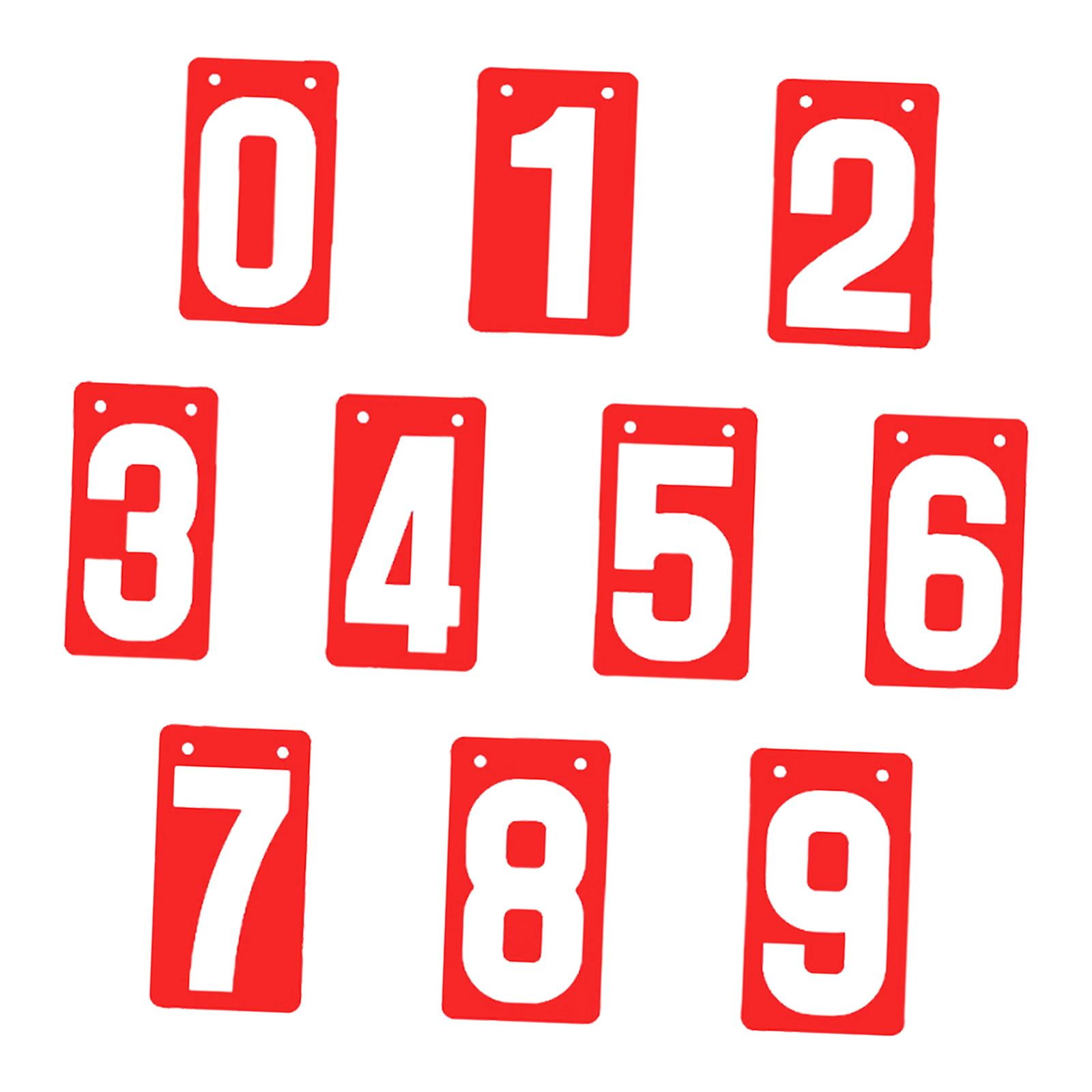 Vsenkes Score Keeper Numbers 0-9 Flip Number Cards for Tennis Ball ...