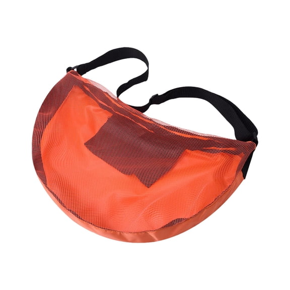 Vsenkes Single Ball Bag Portable Equipment Supplies Carrier for Softball Gym Workout Orange