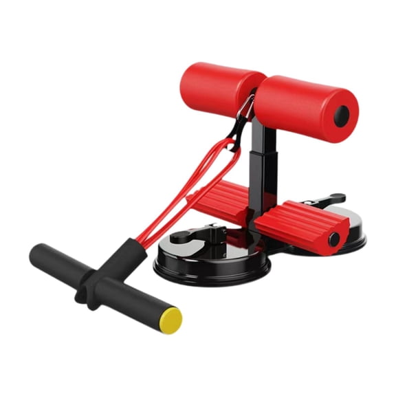 Vsenkes Sit up Bar Floor Holder 3 Adjustable Height Situp Bar for Thighs Office Home Red