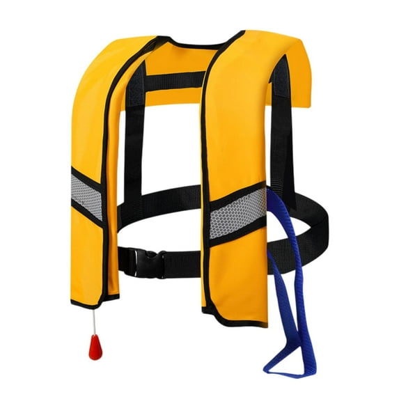 Vsenkes Snorkel Vest Automatic Inflatable Safe Vest for Snorkeling Boating Outdoor Yellow