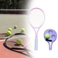 thumbnail image 1 of Vsenkes Tennis Ball Self Practice Training Lightweight Tool Tennis Racket Tennis er Set for Park Backyard Pink White, 1 of 7