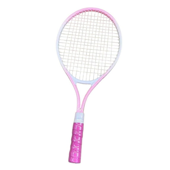 Vsenkes Tennis Racket Nonslip Grip High Strength Nylon Strings for Park Beach Garden Pink