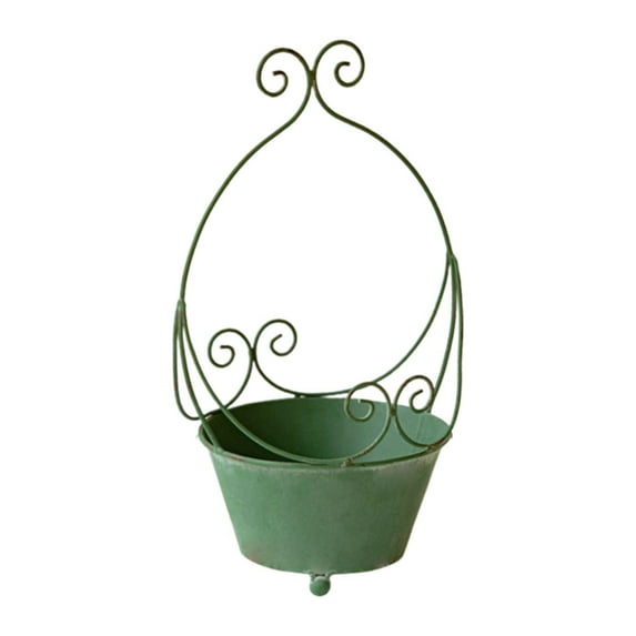 Vsenkes Vintage Rustic Metal Wall Planter Nordic Plant Holder for Wall Country Decor Green