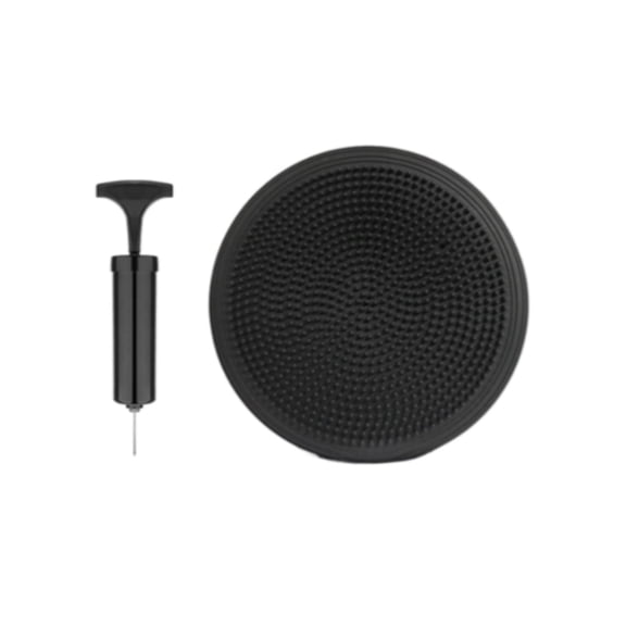 Vsenkes Wobble Cushion Inflatable Stability Disc with Inflation Pump Stability Board Black