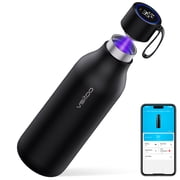 Vsitoo 33oz Self-Cleaning Smart Water Bottle, Insulated Stainless Steel with UV Purification, Perfect for Purses & Teens, Black