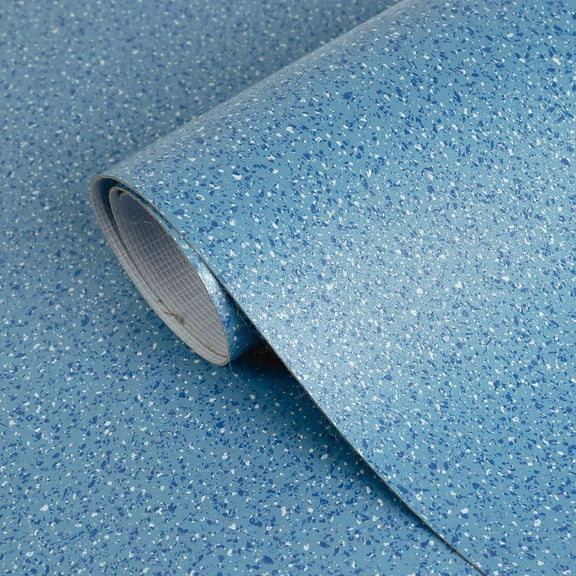 vinyl roll flooring PVC Blue Flooring Mat Tiles 39"x 197" Waterproof Thicken Carpet for Bathroom Living Room Kitchen 1.4mm thickness