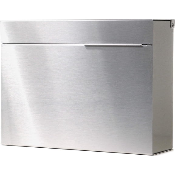 Vsons Modern Design Mailbox, Wall-Mount Mailbox Mitch S (Brushed Stainless Steel)