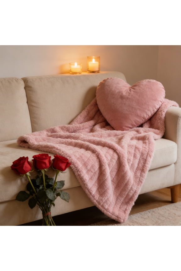 Faux Fur Throw Blanket For Couch - Soft Lightweight Fuzzy Throw Blanket For Women Portable Throw Blankets For Couch, Warm Present For Birthday, Christmas, Halloween, Housewarming