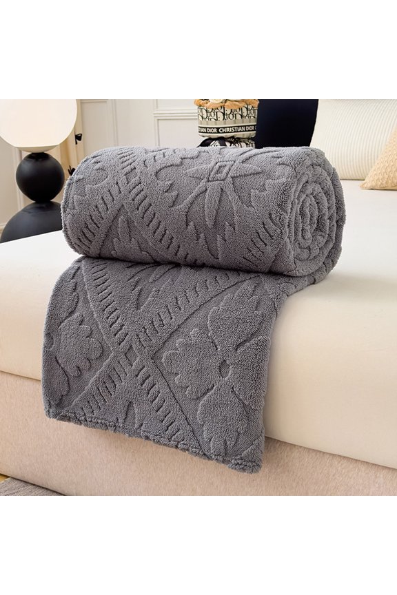 Luxury Printed Warm Throw Blanket , Soft Lightweight Velvety Plush Throw For Couch And Bed, Comfy For All Seasons Dark Gray 40'' × 30''