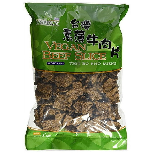 Vsoy Meatless, Vegan Soy Textured BEEF SLICE, Soy Protein, Vegetarian Meat Substitute, Unflavored 7 oz.