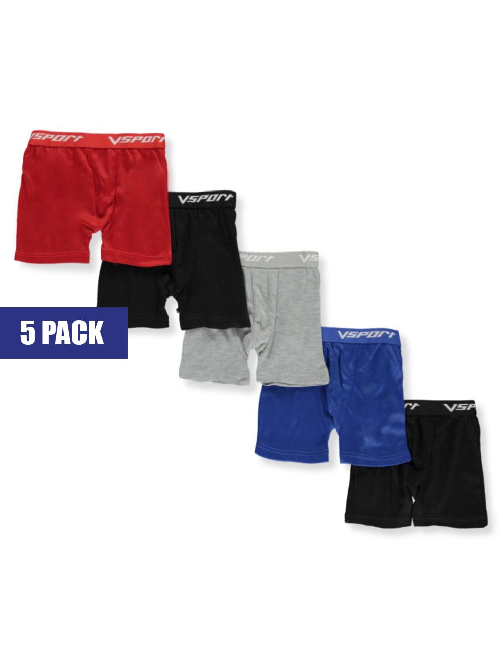 Vsport Boys' 5Pack Boxer Briefs multi, 2t 3t (Toddler)