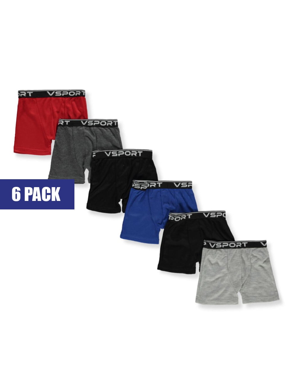 Vsport Boys' 6Pack Toddler Boxers black multi, 2t 3t (Toddler