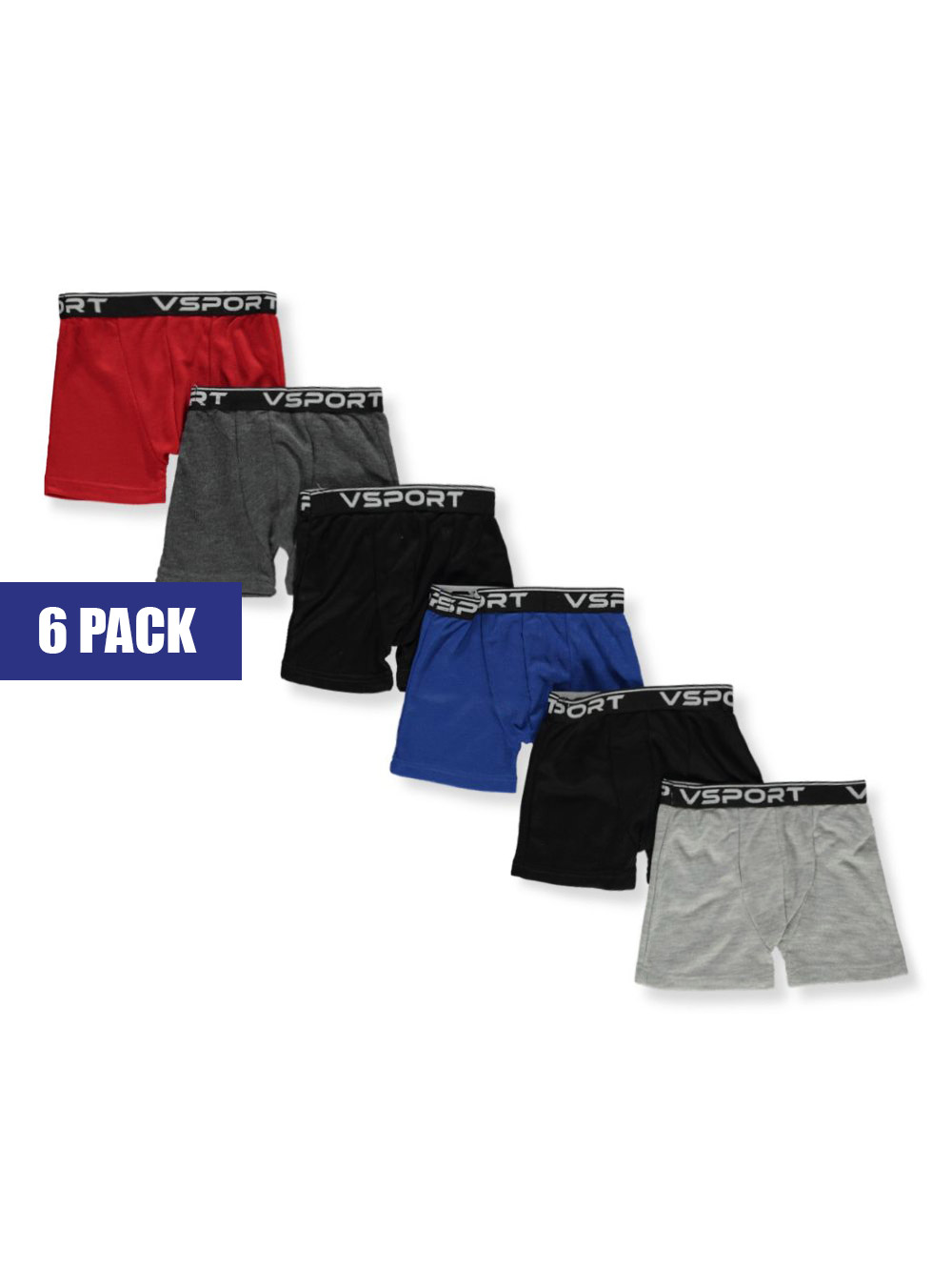 Vsport Boys' 6Pack Toddler Boxers black multi, 4t (Toddler