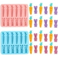 thumbnail image 1 of VtModv Easter Silicon molds 12 Cavity Bunny Carrot Silicon molds Non Stick Bunny Cookies molds Bunny Carrot Cookies molds DIY Chocolate Candy, 1 of 7