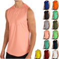 thumbnail image 1 of VtModv Fashionable Men's Solid Color Tight Fitting Casual Sleeveless Fitness Gym Muscle Shirts Running Vest Athletic Stretchy, 1 of 6