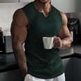 thumbnail image 1 of VtModv Men's Fashion Solid Color Striped Tight Fitting Casual Fitness V-Neck Sleeveless Show Off Muscles Everyday Top, 1 of 7