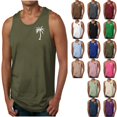 thumbnail image 1 of VtModv Men's Summer Fashion Casual Sleeveless Printed Round Neck Loose Elasticity Beach Top Running Vest Everyday Shirts for Men, 1 of 5
