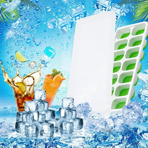 VtModv Summer Ice Lattice 14 Ice With Lid Ice Soft Bottom Easy To Detach moldsed Ice Box Homemade Ice Box Ice Lattice