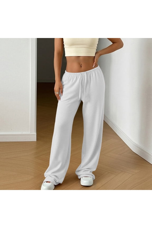 Women Casual Solid Color Waisted Drawsting Pants With Pocket Going Out Work Pants Women Summer Fashion