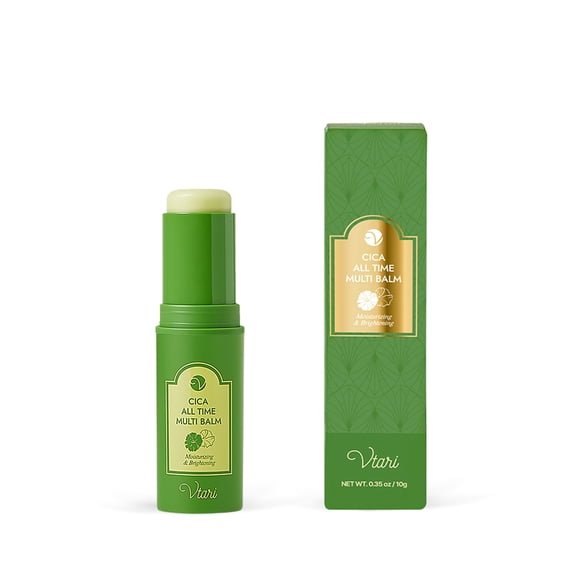 Vtari Cica All Time Multi Balm - Moisturizing, Wrinkle Care, & Brightening- Dew-Enhancing Stick Balm - 0.35 oz