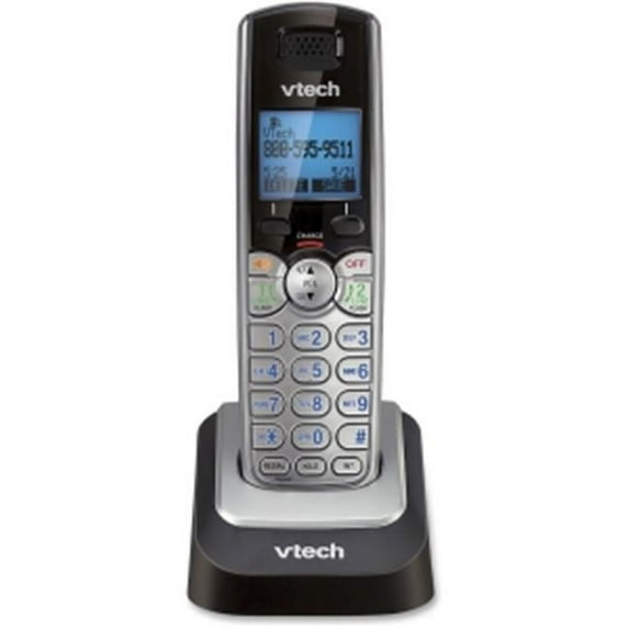 Vtech CL5167 Two-Line Cordless Accessory Handset with CID for DS6151, Black & Silver