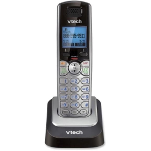 Vtech CL5167 Two-Line Cordless Accessory Handset with CID for DS6151, Black & Silver