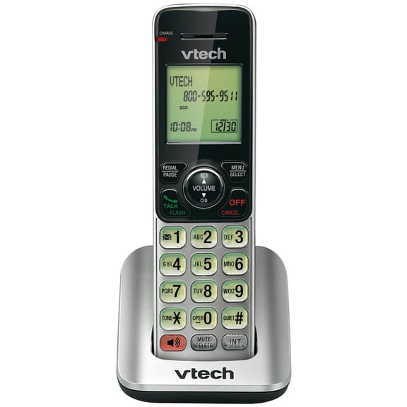 VTech CS6609 Accessory Handset for VTech CS6619, CS6629, CS6648 or CS6649, Silver/Black