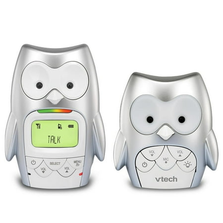 VTech DM225 Owl Audio Baby Monitor with up to 1,000 ft of Range, Vibrating Sound-Alert, Talk-Back Intercom, Digitized Transmission & Night Light