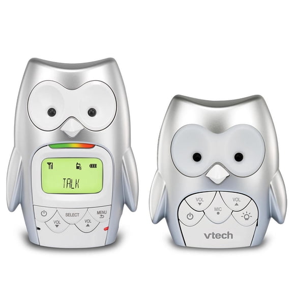 VTech DM225 Owl Audio Baby Monitor with up to 1,000 ft of Range, Vibrating Sound-Alert, Talk-Back Intercom, Digitized Transmission & Night Light