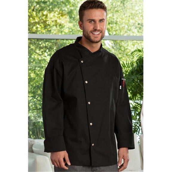 Vtex 0492-0106 Caliente Chef Coat, Black, 2X Large