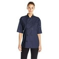 thumbnail image 1 of Vtex 0494-1607 Uncommon Threads Womens Havana Chef Coat SS Mesh Black Trim, Navy - 3XL, 1 of 6