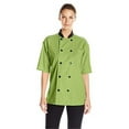 thumbnail image 1 of Vtex 0494-6303 Uncommon Threads Womens Havana Chef Coat SS Mesh, Avocado - Medium, 1 of 1