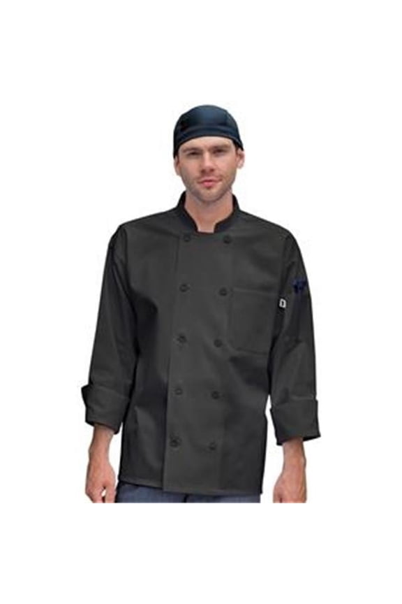 Vtex 0496-0107 Lapaz Cloth Covered 10 Button, Black - 3XL