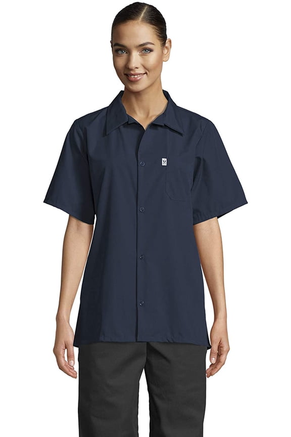 Vtex 0920-1603 Uncommon Threads Womens Utility Shirt 5 Button, Navy - Medium