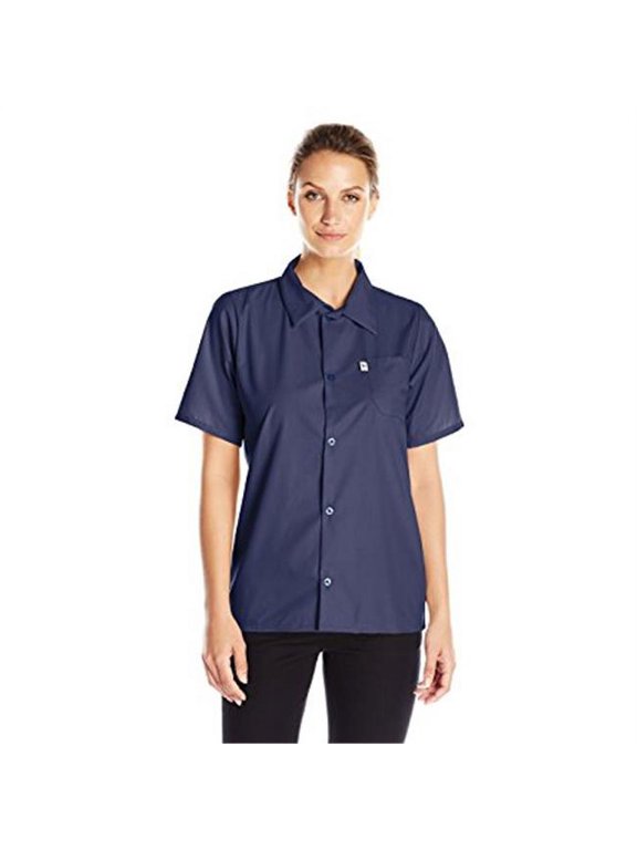 Vtex 0920-1606 Uncommon Threads Womens Utility Shirt 5 Button, Navy - 2XL