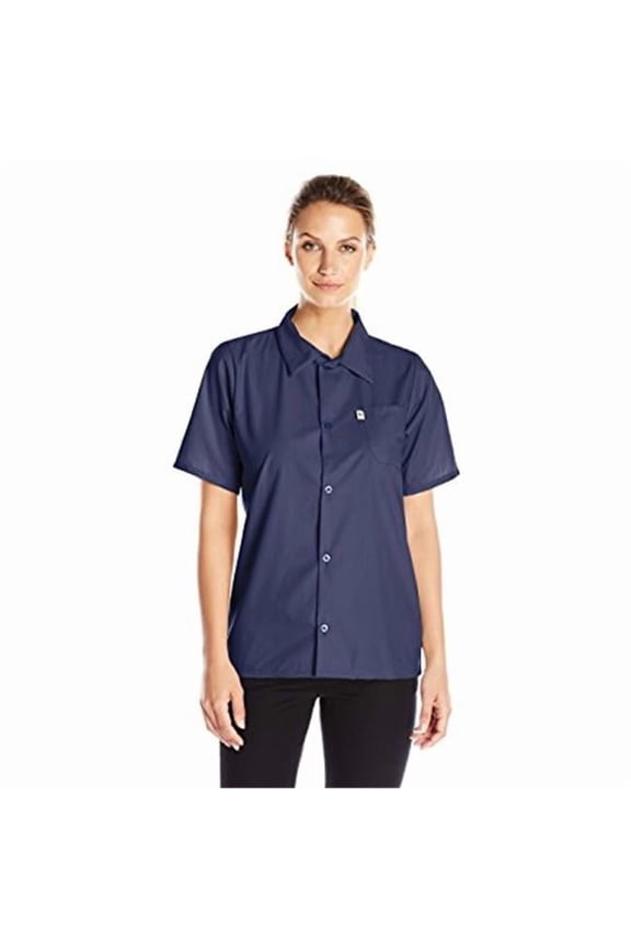 Vtex 0920-1607 Uncommon Threads Womens Utility Shirt 5 Button, Navy - 3XL