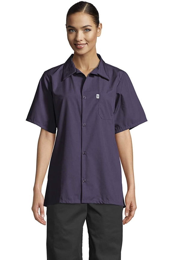 Vtex 0920-5302 5 Button Classic Utility Shirt, Eggplant, Small