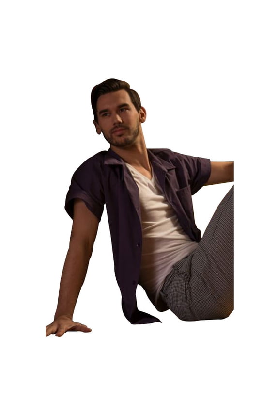 Vtex 0920-5305 5 Button Classic Utility Shirt, Eggplant, Extra Large