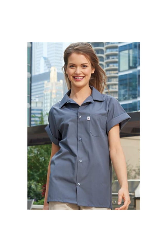 Vtex 0920-5310 5 Button Classic Utility Shirt, Eggplant, 6X Large